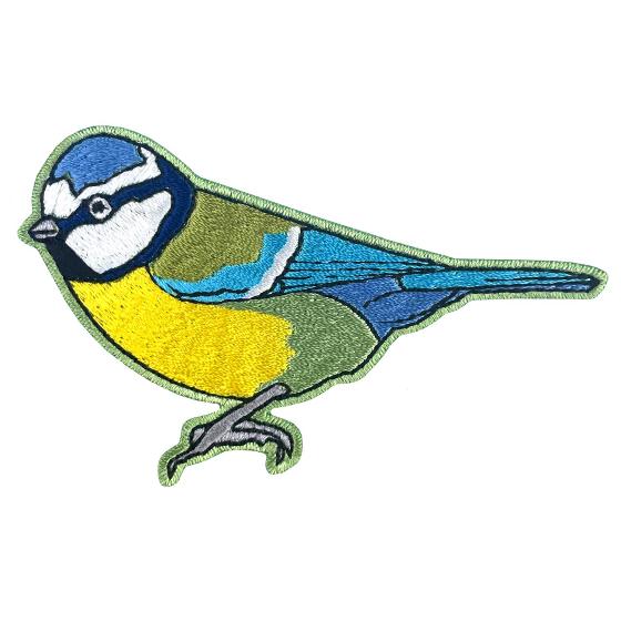 RSPB Blue tit sew-on embroidered patch product photo side L