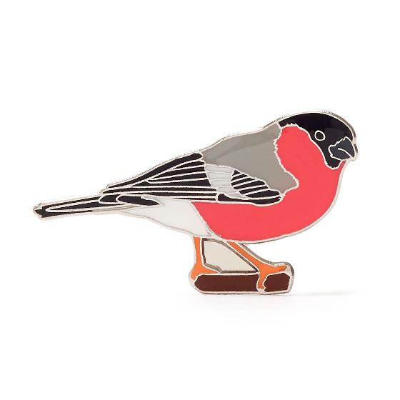 RSPB Bullfinch pin badge product photo default L