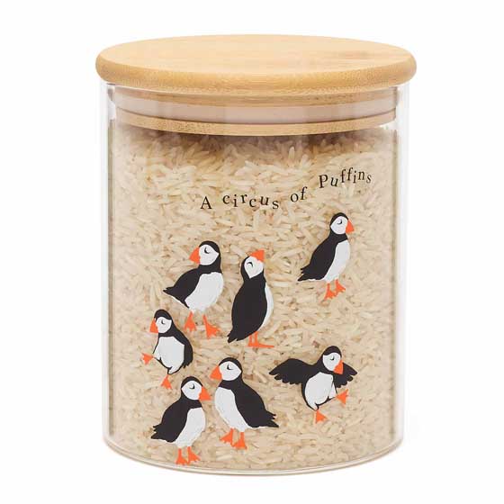 RSPB Circus of Puffins 750ml glass food storage jar product photo default L