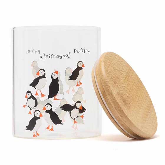 RSPB Circus of Puffins 750ml glass food storage jar product photo ai5 L