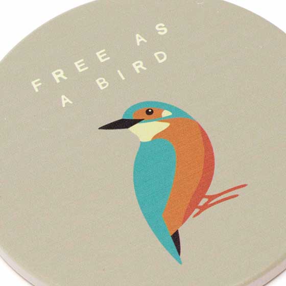 RSPB Bird coasters, set of 4 - Free as a bird collection product photo back L