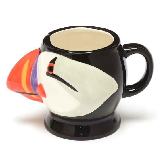 RSPB Free as a bird puffin head mug product photo front L