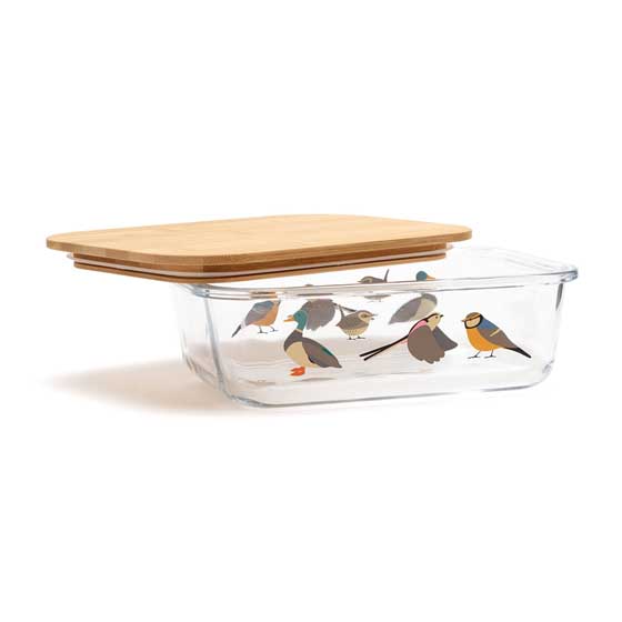 RSPB Eco-friendly glass food container - Free as a bird collection product photo side L