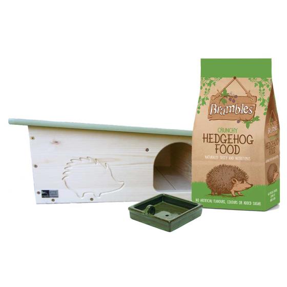 RSPB Silhouette hedgehog home + food + bowl product photo default L