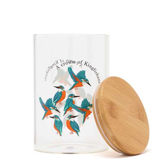 RSPB Kingfisher 950ml glass food storage jar, Flock collection product photo ai5 L