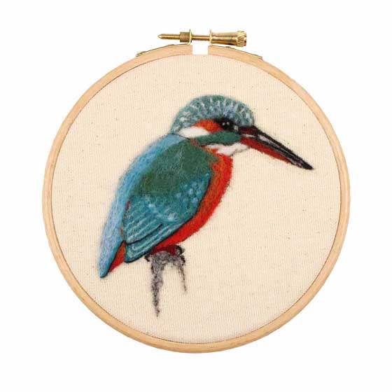 RSPB Kingfisher needle felt kit product photo side L