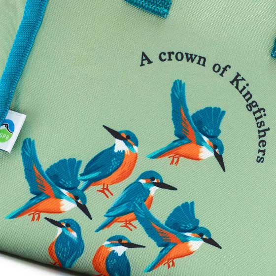 RSPB Kingfisher lunch bag, Flock collection product photo side L