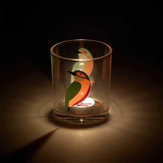 Kingfisher votive - Free as a bird collection product photo side L