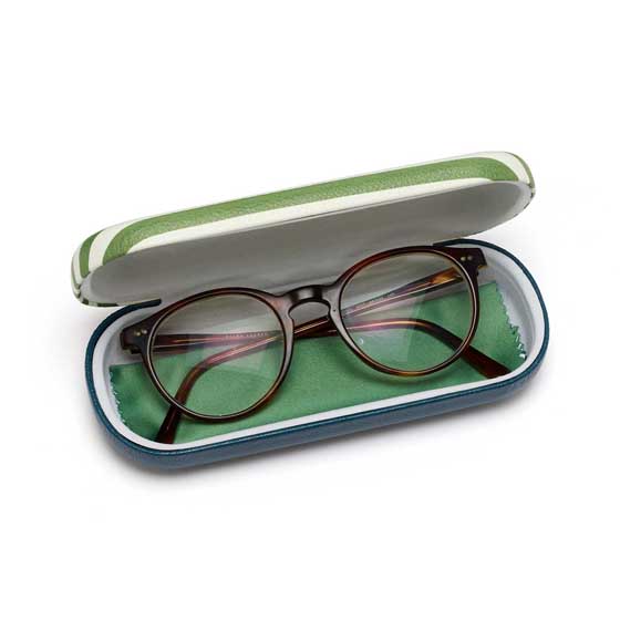 RSPB Puffin stripe glasses case product photo side L
