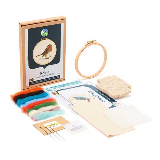 RSPB Robin needle felt kit product photo default L