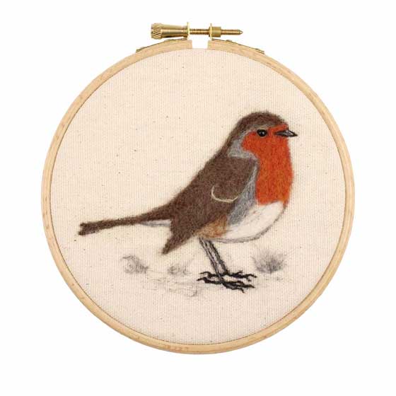 RSPB Robin needle felt kit product photo side L