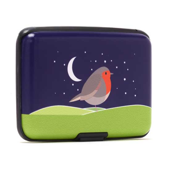 RFID credit card protection wallet, robin product photo back L