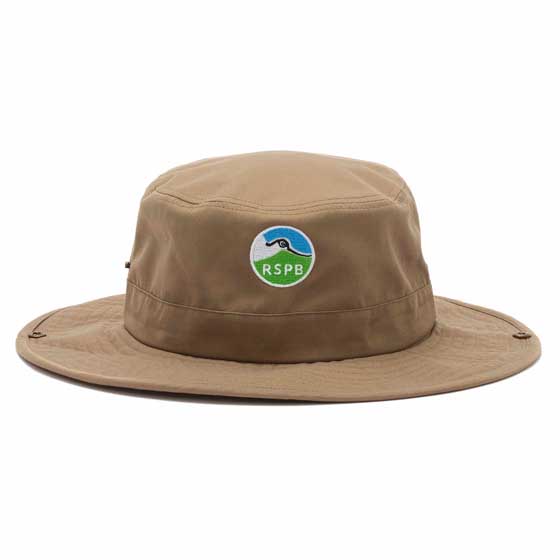 Khaki sun hat with strap, size S-M product photo front L