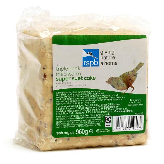 Dual suet feeder starter pack with fat balls & cakes product photo front L