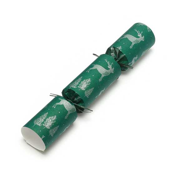 Wildwood recycled Christmas crackers with RSPB pin badges, box of six product photo front L