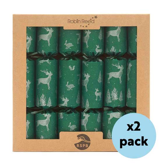 Wildwood recycled crackers with RSPB pin badges, 2x boxes of six product photo default L