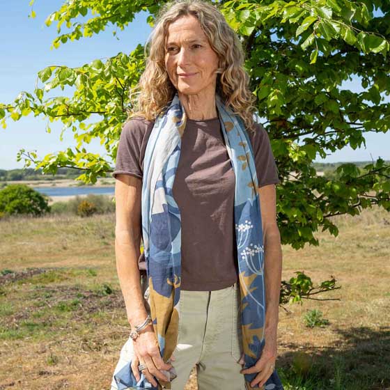RSPB Winter Owl lightweight scarf product photo back L