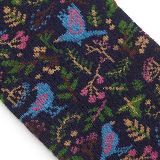 RSPB woodland birds women's bamboo socks product photo side L