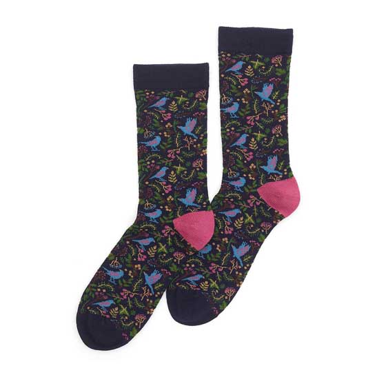 RSPB woodland birds women's bamboo socks product photo back L