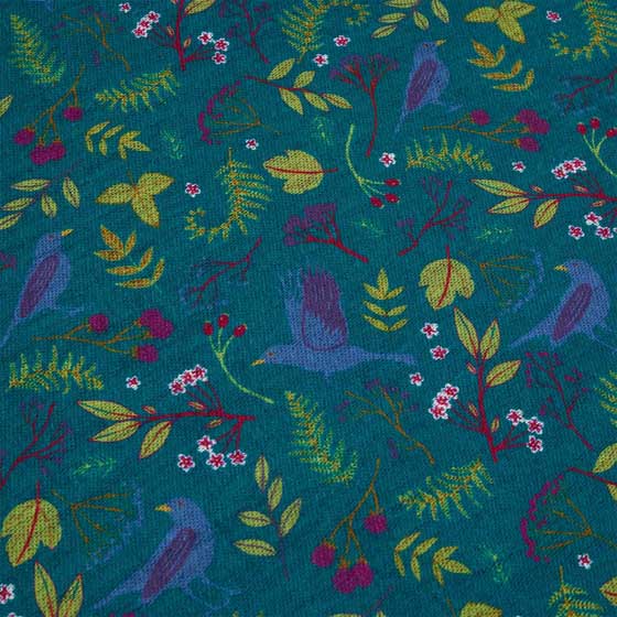 RSPB Woodland birds heavyweight winter scarf product photo front L