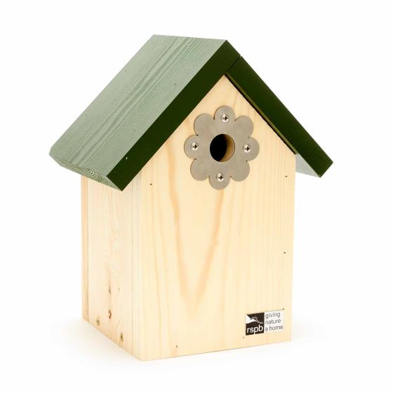 Shaped nest box plate, flower product photo front L