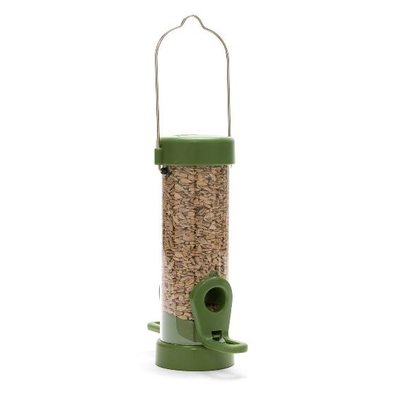 Classic easy-clean small seed feeder with 1.8kg sunflower hearts product photo side L