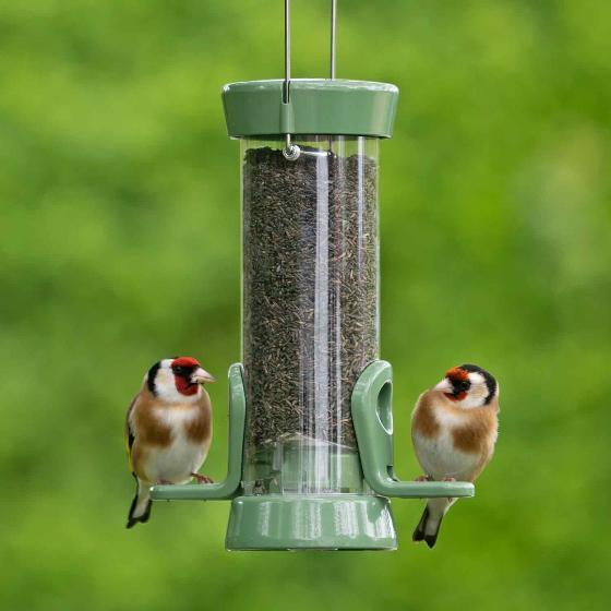 RSPB Ultimate easy-clean® nyjer seed bird feeder, small product photo front L