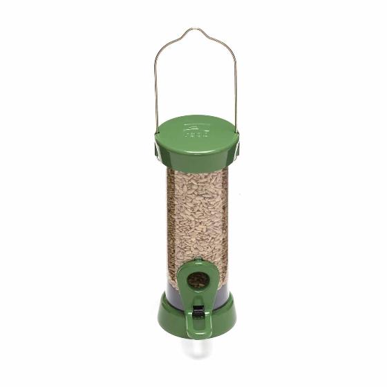 RSPB Ultimate easy-clean® seed bird feeder, small, with 1.8kg sunflower hearts product photo front L