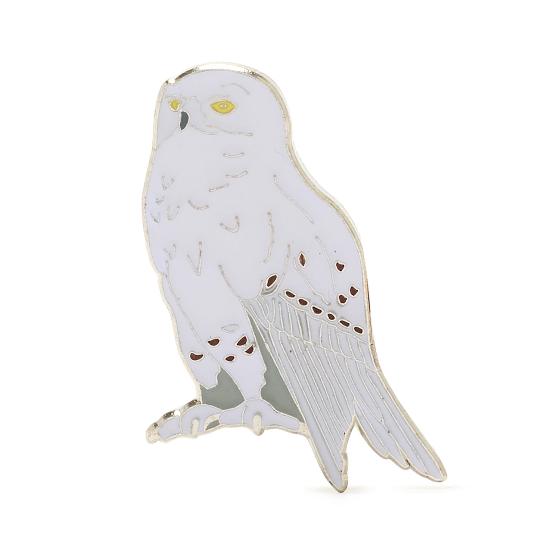 RSPB Snowy owl pin badge product photo default L