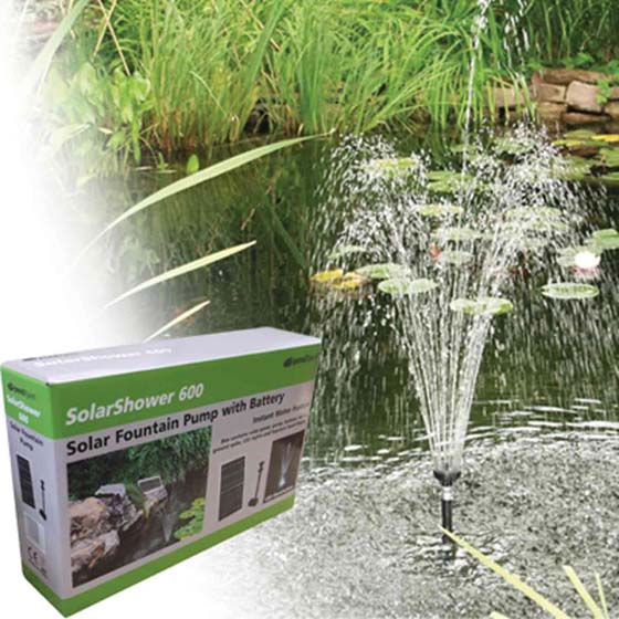 Solar pond fountain product photo side L