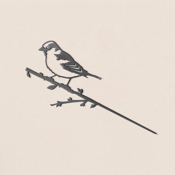 House sparrow metal bird product photo side L