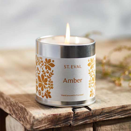 St Eval amber candle product photo back L