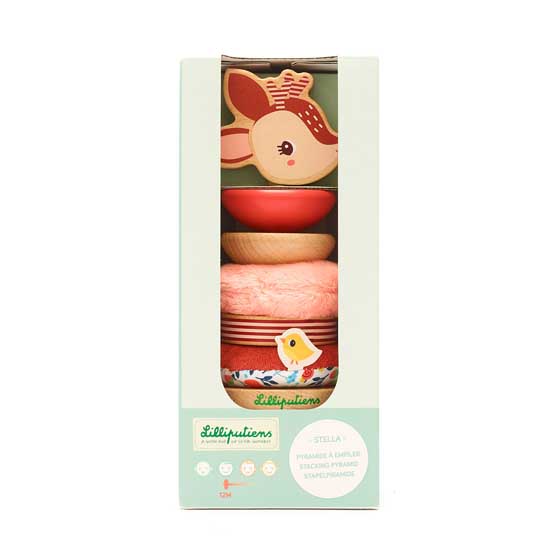 Deer fawn pyramid stacking toy product photo front L