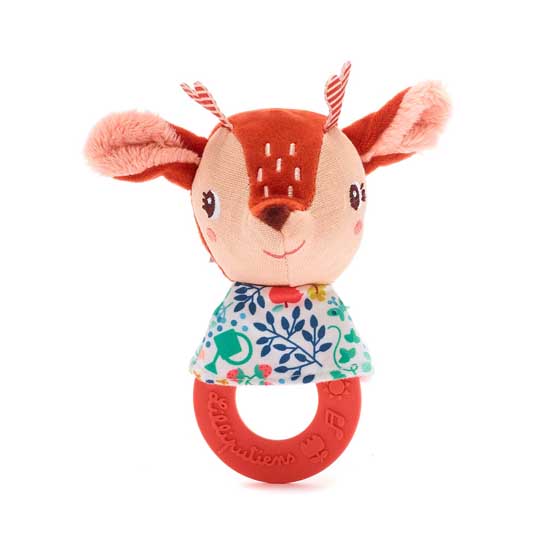 Deer fawn organic teething rattle product photo default L