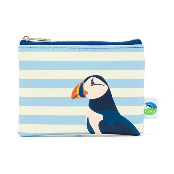 RSPB Puffin striped coin purse product photo default L