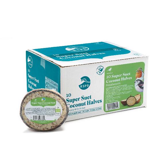 Super suet coconut halves - mealworm, box of 10 product photo ai5 L