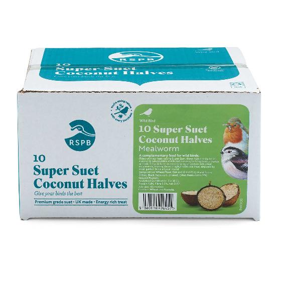 Super suet coconut halves - mealworm, box of 10 product photo ai4 L