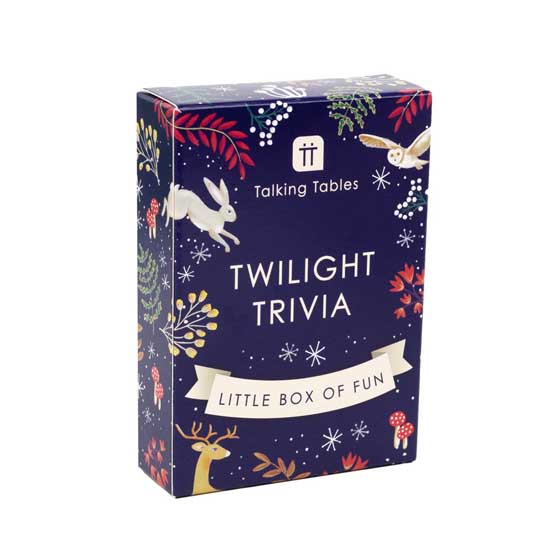 Twilight forest Christmas trivia cards product photo back L