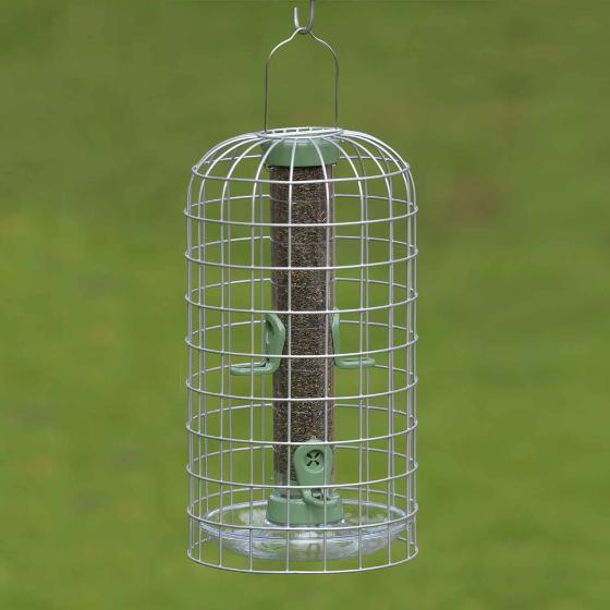 RSPB Ultimate easy-clean® nyjer seed bird feeder, medium, with guardian & seed tray product photo default L