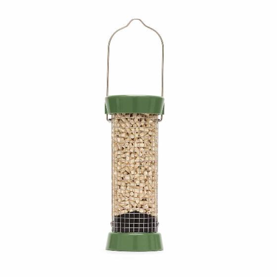 RSPB Ultimate easy-clean® nut & nibble bird feeder, small, with 1kg buggy nibbles product photo front L