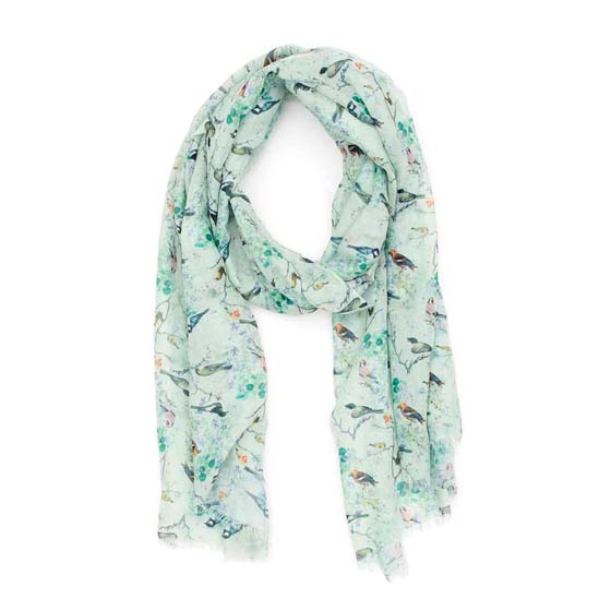 Vintage birds RSPB recycled scarf product photo default L