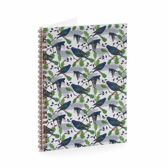 Wild Isles starling murmuration A5 notebook product photo side L