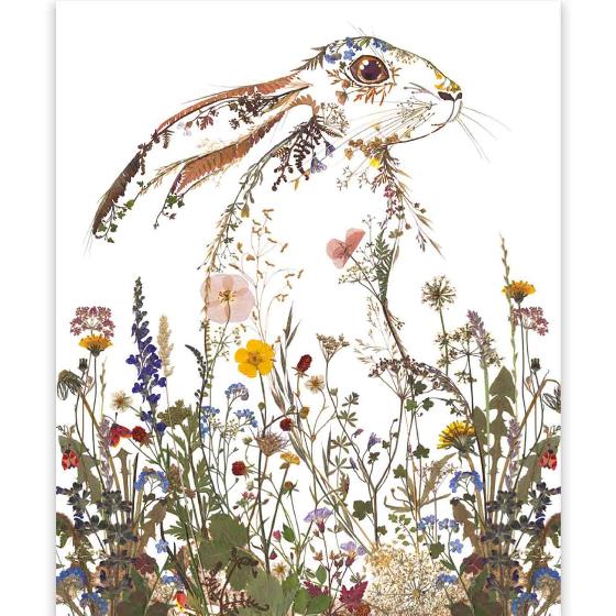 Wildflower hare greetings card product photo default L