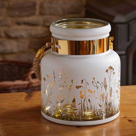 Wildflower meadow candle lantern product photo side L