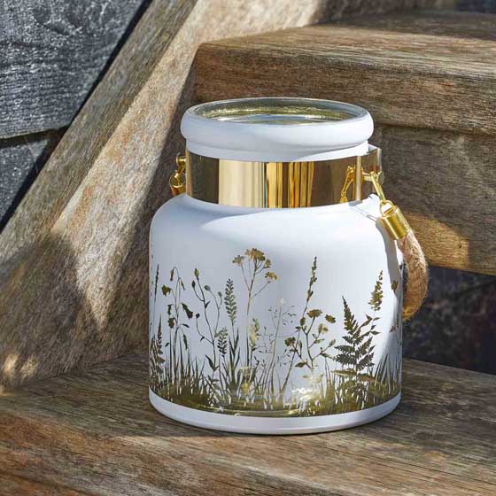 Wildflower meadow candle lantern product photo back L