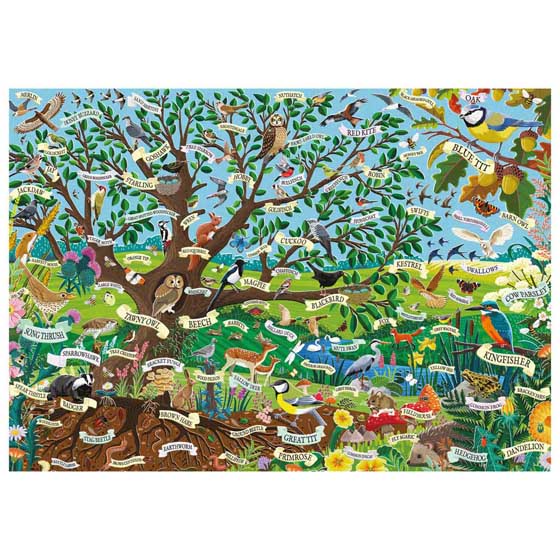 Wildlife tree family jigsaw puzzle 500-piece product photo side L