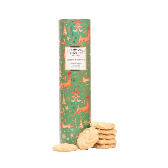Winter animals lemon & orange biscuit whirls product photo side L