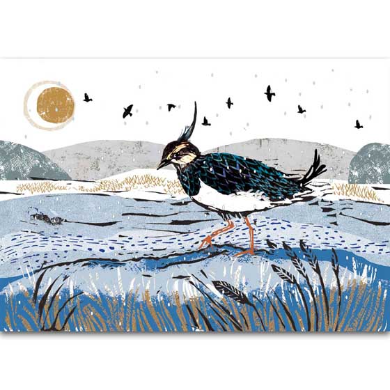 Winter wetlands Christmas cards, pack of 10 (2 designs) product photo back L