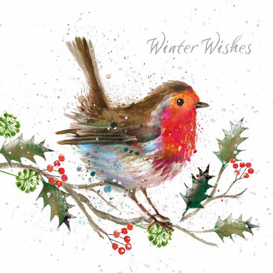 Winter wishes Christmas cards, pack of 10 product photo default L