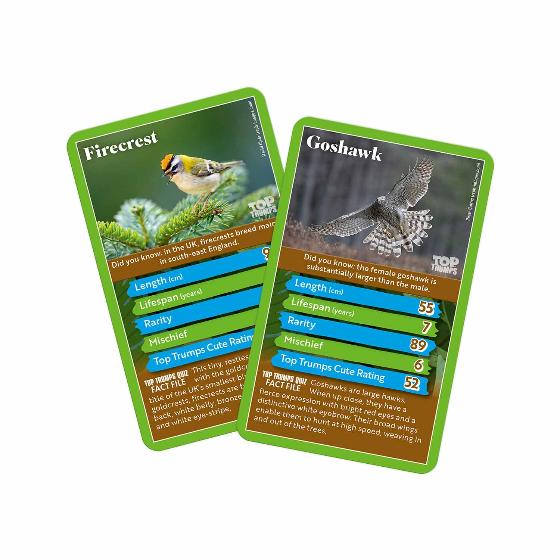 RSPB Woodland animals Top Trumps card game product photo back L